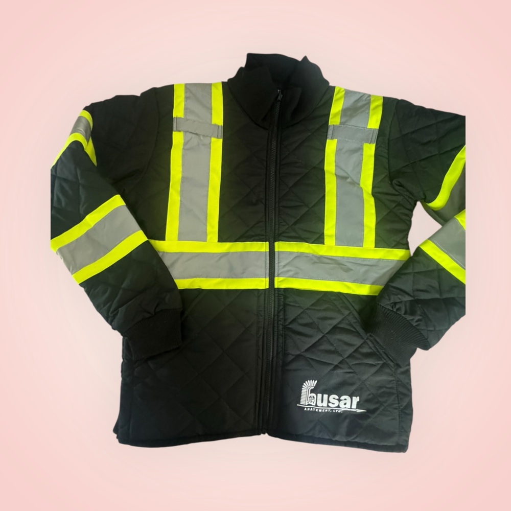 Men's Black Safety Puffer Jacket